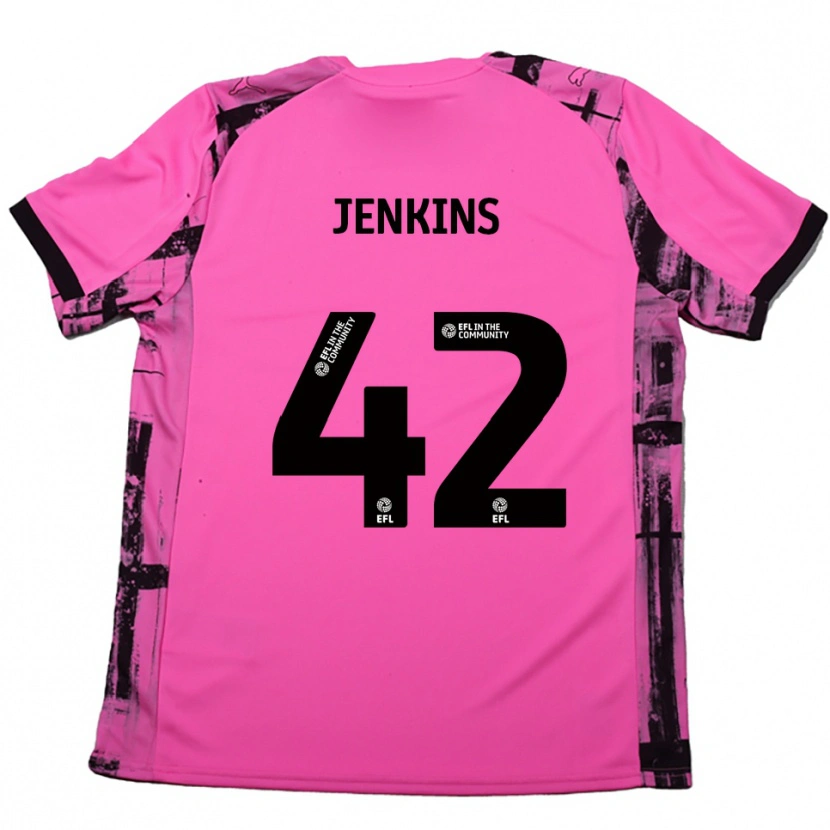 Danxen Damen Leo Jenkins #42 Rosenrot Schwarz Auswärtstrikot Trikot 2025/26 T-Shirt Österreich