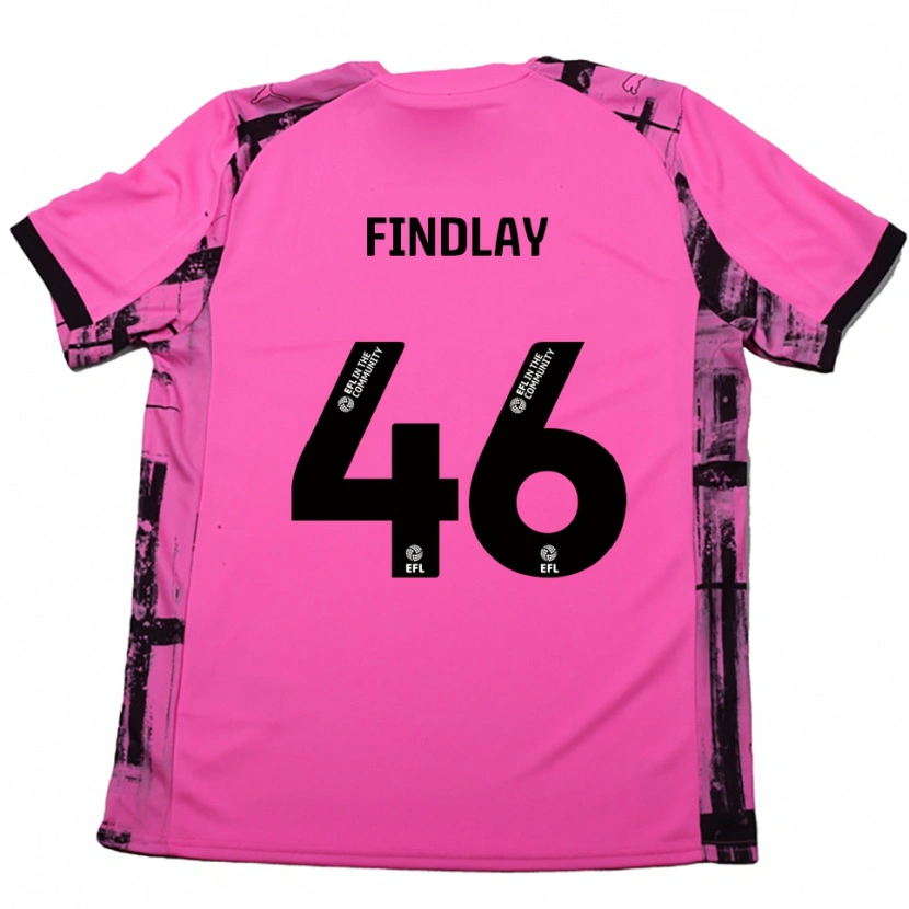 Danxen Damen Freddie Findlay #46 Rosenrot Schwarz Auswärtstrikot Trikot 2025/26 T-Shirt Österreich