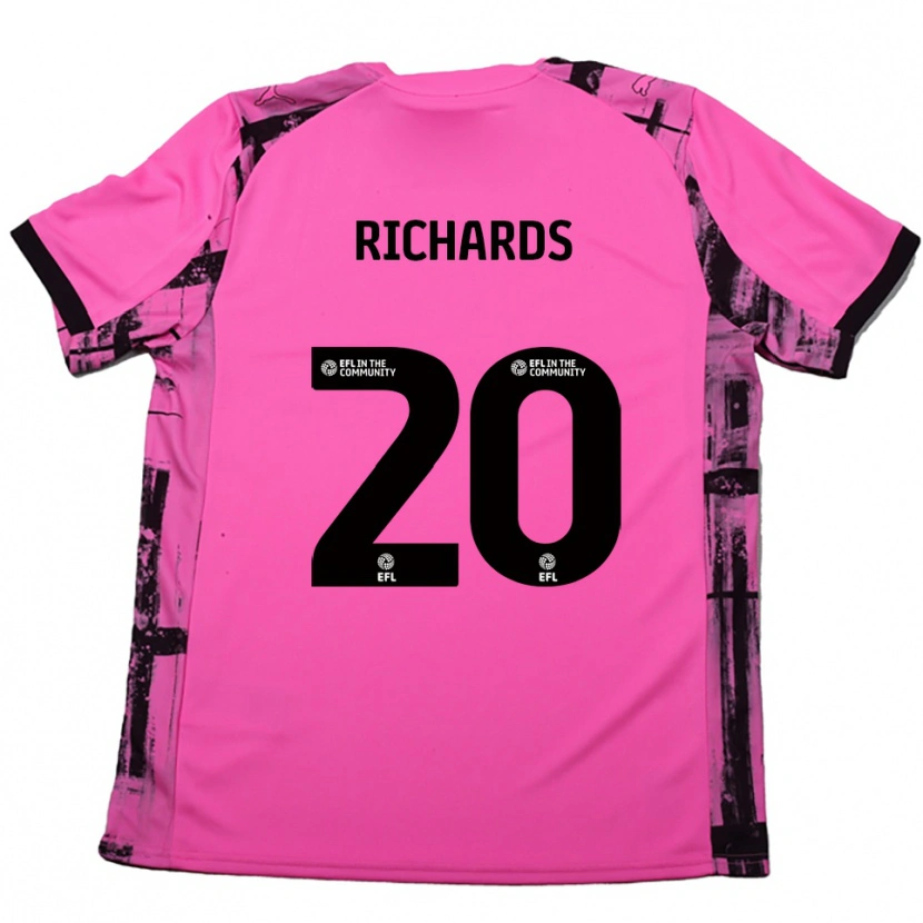 Danxen Damen Mia Richards #20 Rosenrot Schwarz Auswärtstrikot Trikot 2025/26 T-Shirt Österreich