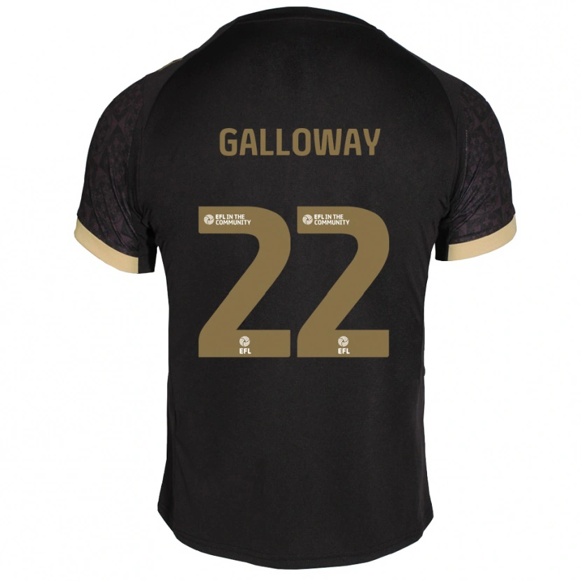 Danxen Damen Brendan Galloway #22 Schwarz Gold Auswärtstrikot Trikot 2025/26 T-Shirt Österreich