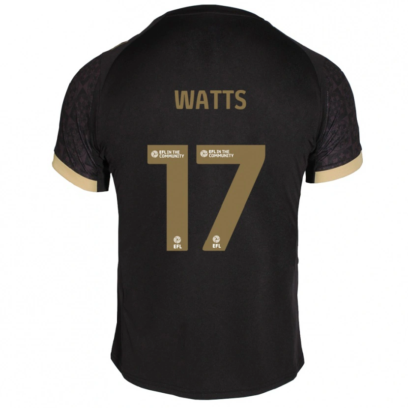 Danxen Damen Caleb Watts #17 Schwarz Gold Auswärtstrikot Trikot 2025/26 T-Shirt Österreich