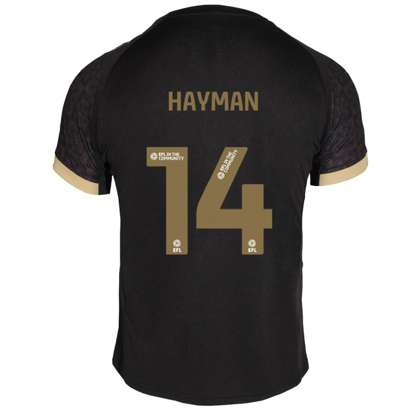 Danxen Damen Sam Hayman #14 Schwarz Gold Auswärtstrikot Trikot 2025/26 T-Shirt Österreich