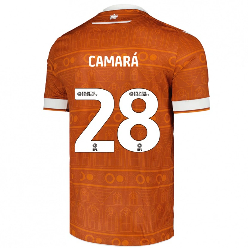 Danxen Damen Mamadi Camará #28 Orange Weiß Auswärtstrikot Trikot 2025/26 T-Shirt Österreich