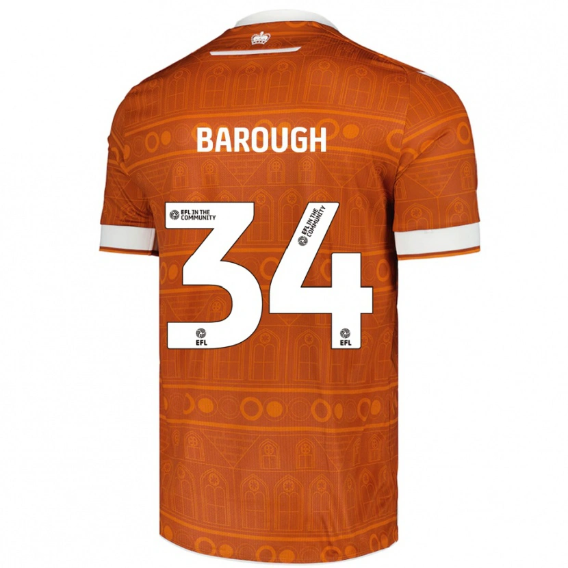 Danxen Damen Joe Barough #34 Orange Weiß Auswärtstrikot Trikot 2025/26 T-Shirt Österreich