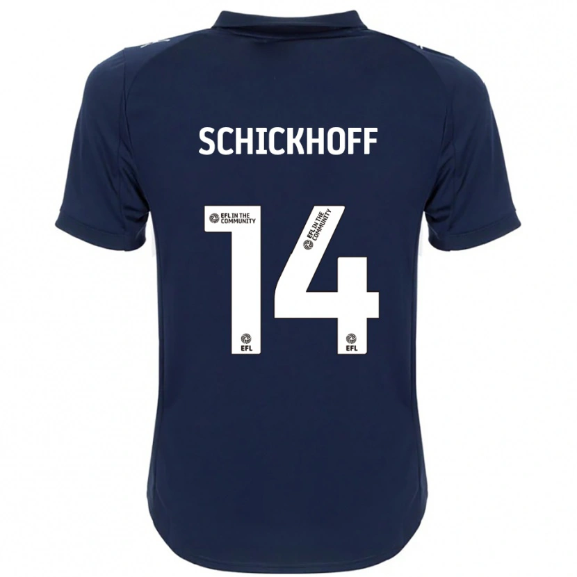 Danxen Damen Ella Schickhoff #14 Marine Weiß Auswärtstrikot Trikot 2025/26 T-Shirt Österreich