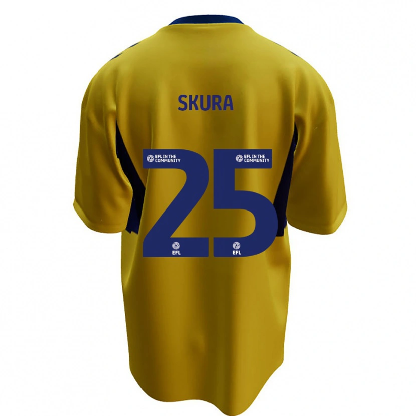 Danxen Damen Declan Skura #25 Gelb Blau Auswärtstrikot Trikot 2025/26 T-Shirt Österreich