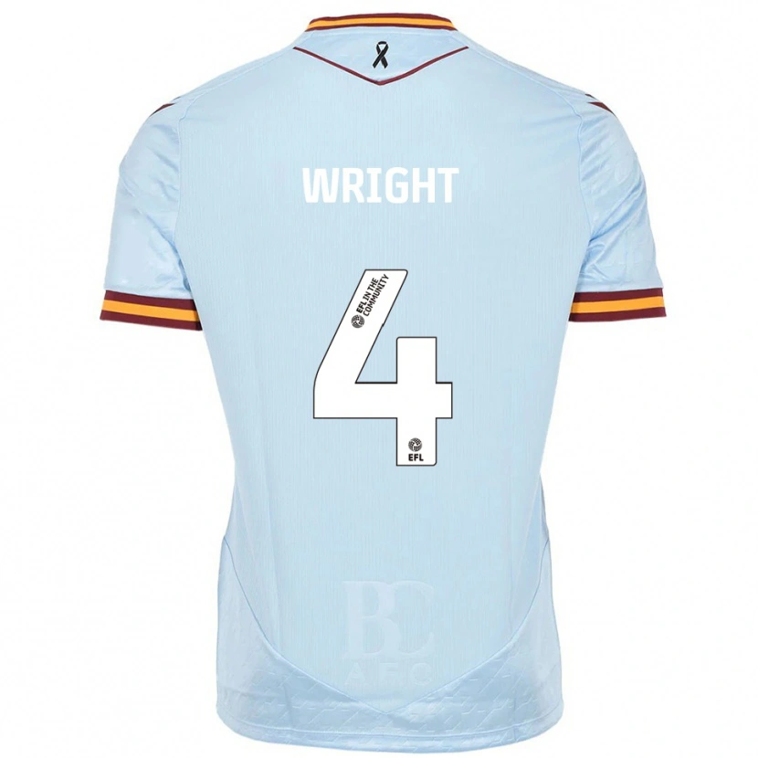 Danxen Damen Joe Wright #4 Himmelblau Auswärtstrikot Trikot 2025/26 T-Shirt Österreich