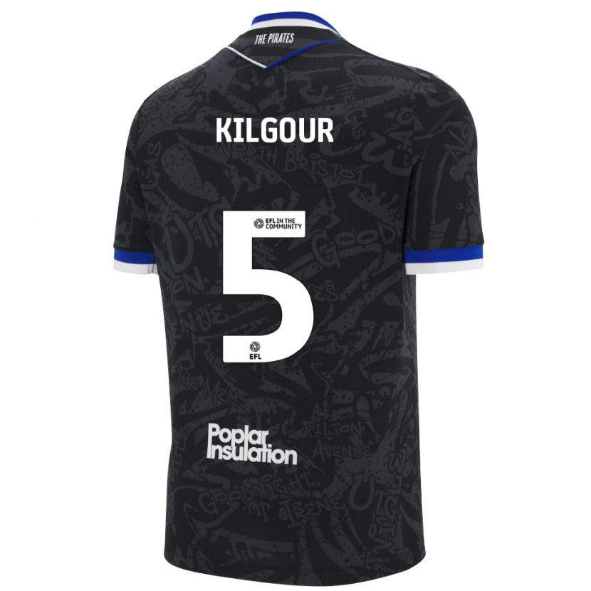 Danxen Damen Alfie Kilgour #5 Schwarz Weiß Auswärtstrikot Trikot 2025/26 T-Shirt Österreich
