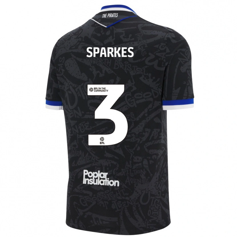Danxen Damen Jack Sparkes #3 Schwarz Weiß Auswärtstrikot Trikot 2025/26 T-Shirt Österreich