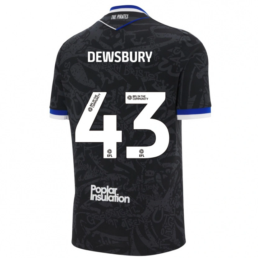 Danxen Damen Ollie Dewsbury #43 Schwarz Weiß Auswärtstrikot Trikot 2025/26 T-Shirt Österreich