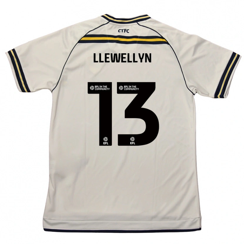 Danxen Damen Ffion Llewellyn #13 Weiß Marine Auswärtstrikot Trikot 2025/26 T-Shirt Österreich