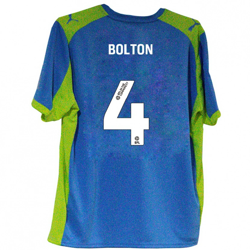 Danxen Damen James Bolton #4 Himmelblau Gelb Auswärtstrikot Trikot 2025/26 T-Shirt Österreich