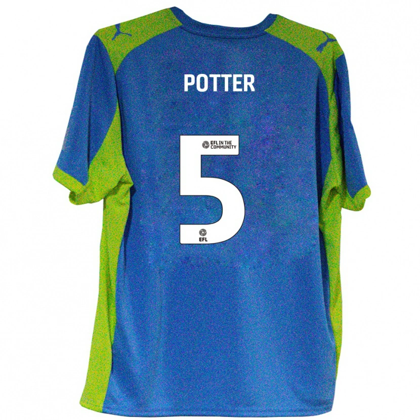 Danxen Damen Finley Potter #5 Himmelblau Gelb Auswärtstrikot Trikot 2025/26 T-Shirt Österreich