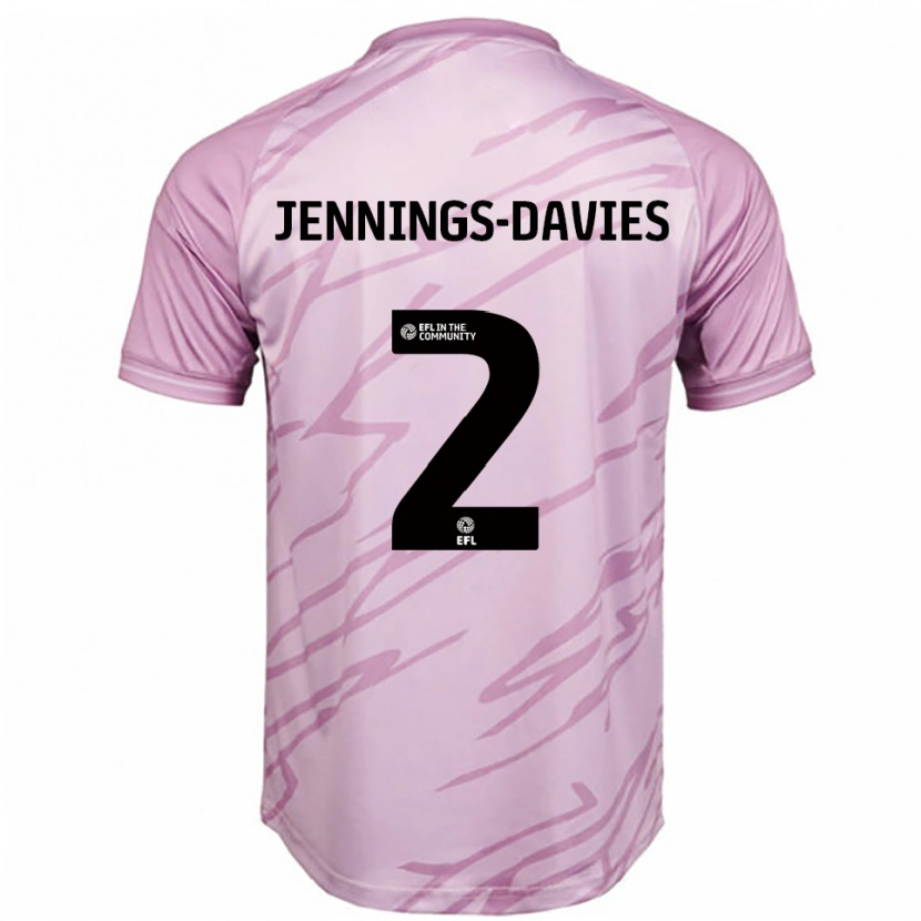 Danxen Damen Emily-Grace Jennings-Davies #2 Pink Schwarz Auswärtstrikot Trikot 2025/26 T-Shirt Österreich