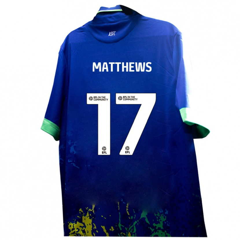 Danxen Damen Devon Matthews #17 Blau Gelb Auswärtstrikot Trikot 2025/26 T-Shirt Österreich