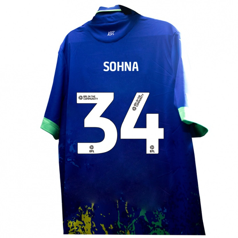 Danxen Damen Sheikh Sohna #34 Blau Gelb Auswärtstrikot Trikot 2025/26 T-Shirt Österreich