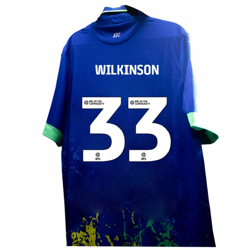 Danxen Damen Finlay Wilkinson #33 Blau Gelb Auswärtstrikot Trikot 2025/26 T-Shirt Österreich