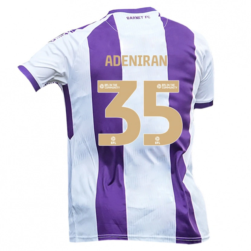 Danxen Damen Dennis Adeniran #35 Weiß Lila Auswärtstrikot Trikot 2025/26 T-Shirt Österreich