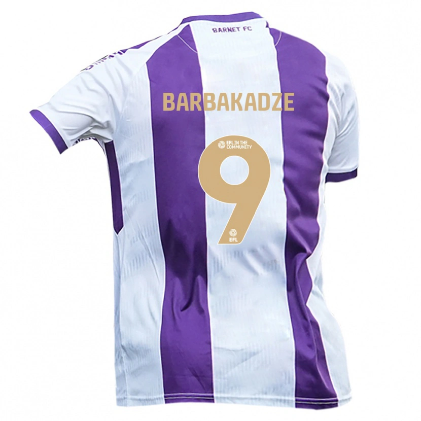 Danxen Damen David Barbakadze #9 Weiß Lila Auswärtstrikot Trikot 2025/26 T-Shirt Österreich