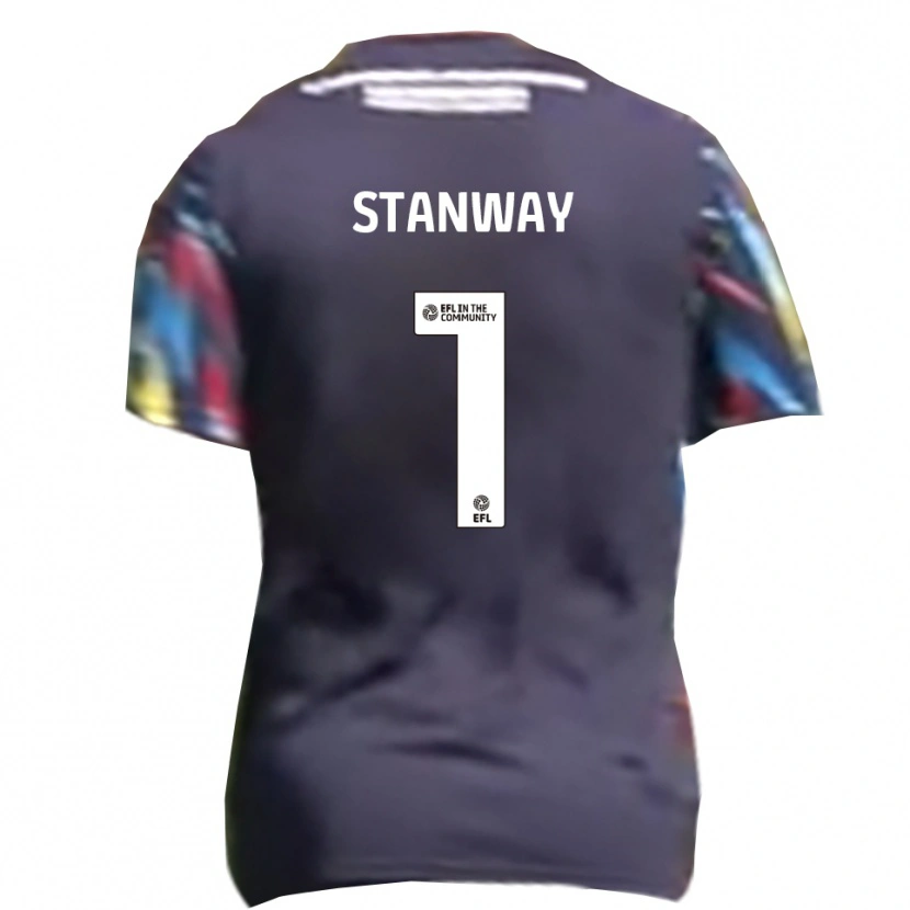Danxen Damen Wyll Stanway #1 Marine Gelb Rot Auswärtstrikot Trikot 2025/26 T-Shirt Österreich