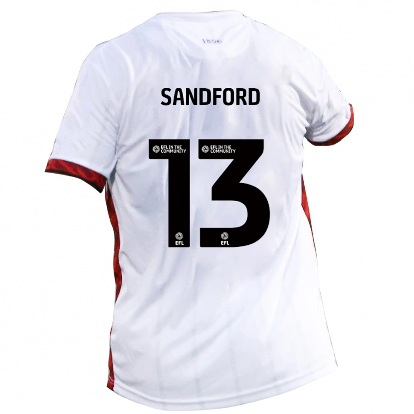 Danxen Damen Ryan Sandford #13 Weiß Rot Schwarz Auswärtstrikot Trikot 2025/26 T-Shirt Österreich