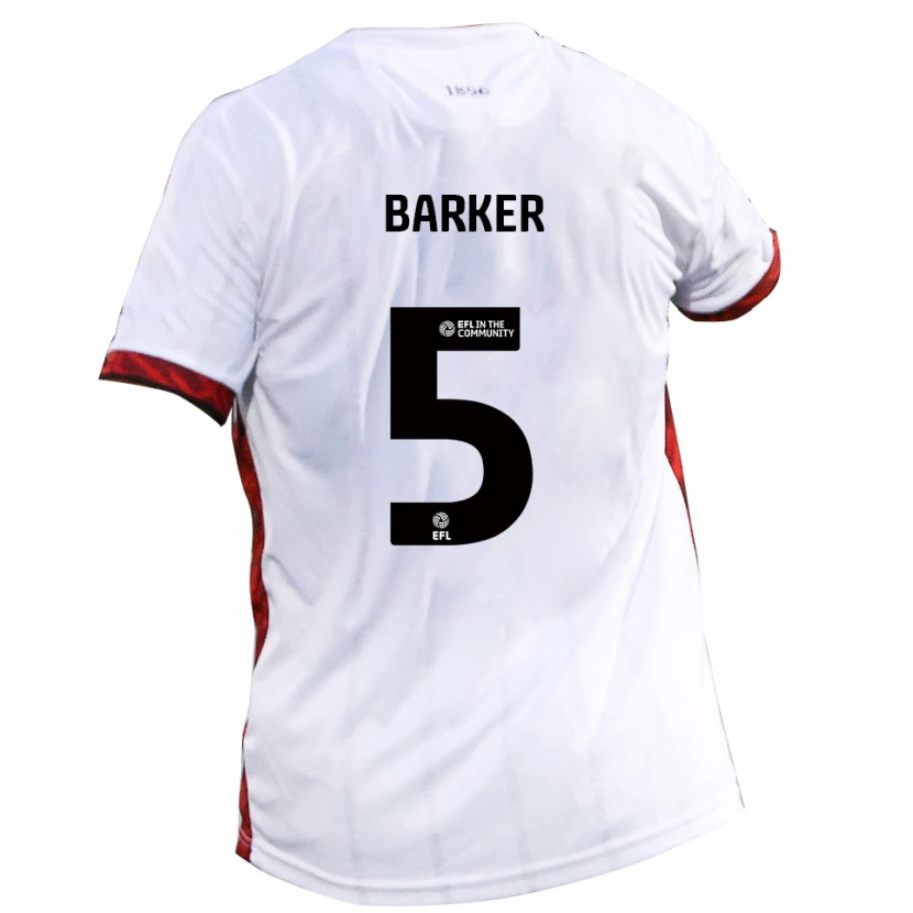 Danxen Damen Charlie Barker #5 Weiß Rot Schwarz Auswärtstrikot Trikot 2025/26 T-Shirt Österreich