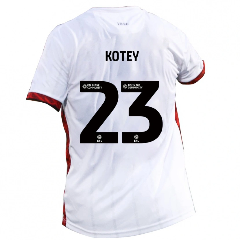 Danxen Damen Fate Kotey #23 Weiß Rot Schwarz Auswärtstrikot Trikot 2025/26 T-Shirt Österreich