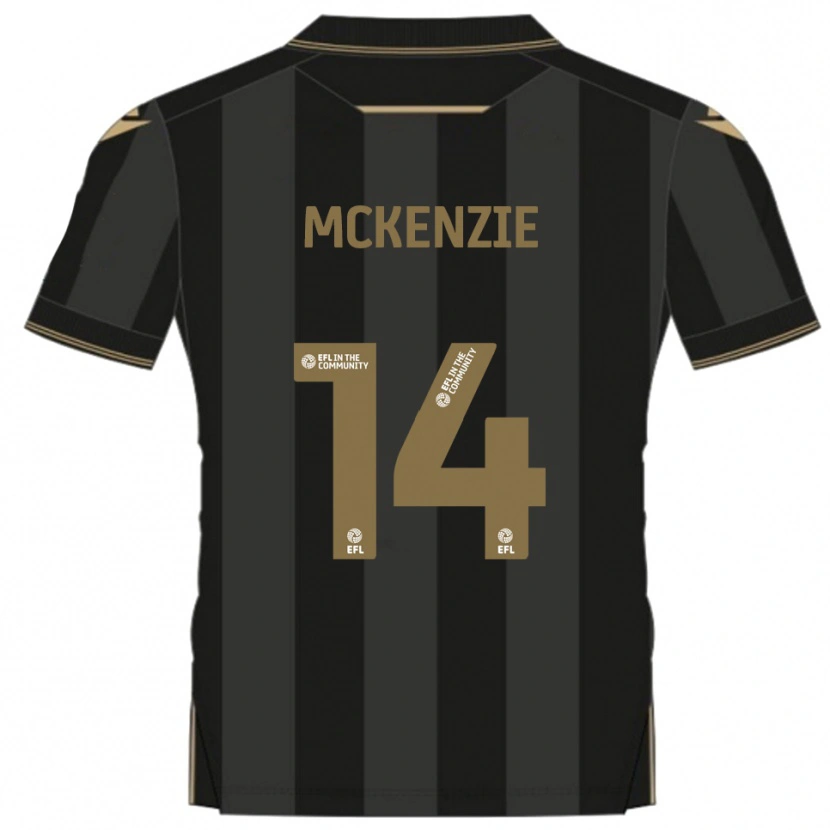 Danxen Damen Robbie Mckenzie #14 Schwarz Gold Auswärtstrikot Trikot 2025/26 T-Shirt Österreich