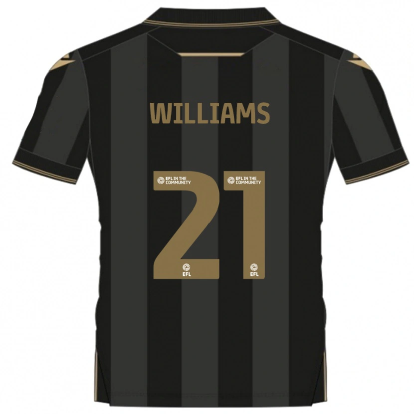 Danxen Damen Euan Williams #21 Schwarz Gold Auswärtstrikot Trikot 2025/26 T-Shirt Österreich