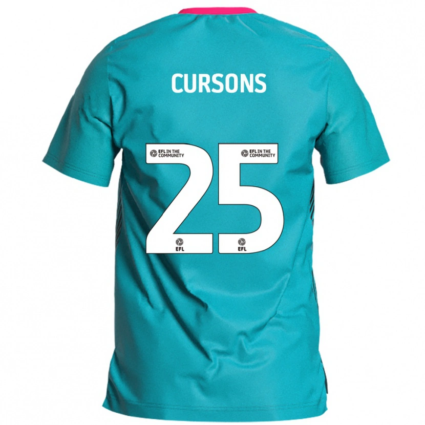 Danxen Damen Tom Cursons #25 Himmelblau Pink Auswärtstrikot Trikot 2025/26 T-Shirt Österreich