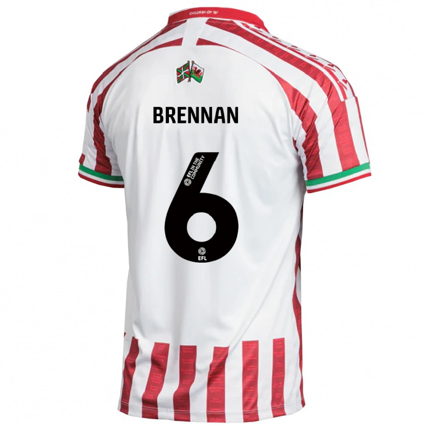 Danxen Damen Ciaran Brennan #6 Rot Weiß Auswärtstrikot Trikot 2025/26 T-Shirt Österreich