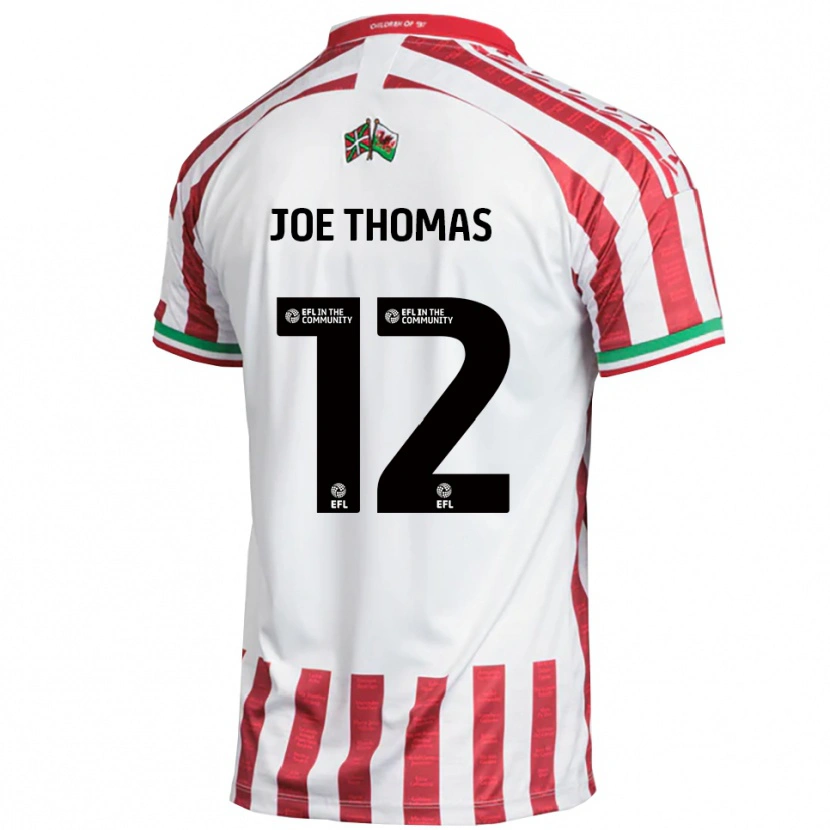 Danxen Damen Joe Thomas #12 Rot Weiß Auswärtstrikot Trikot 2025/26 T-Shirt Österreich