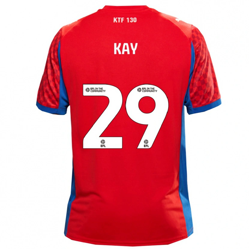 Danxen Damen Josh Kay #29 Rot Blau Auswärtstrikot Trikot 2025/26 T-Shirt Österreich