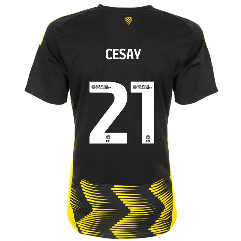 Danxen Damen Kallum Cesay #21 Schwarz Gelb Auswärtstrikot Trikot 2025/26 T-Shirt Österreich