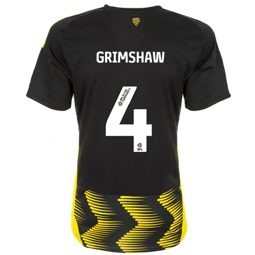 Danxen Damen Niamh Grimshaw #4 Schwarz Gelb Auswärtstrikot Trikot 2025/26 T-Shirt Österreich