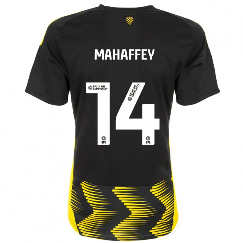 Danxen Damen Caitlin Mahaffey #14 Schwarz Gelb Auswärtstrikot Trikot 2025/26 T-Shirt Österreich