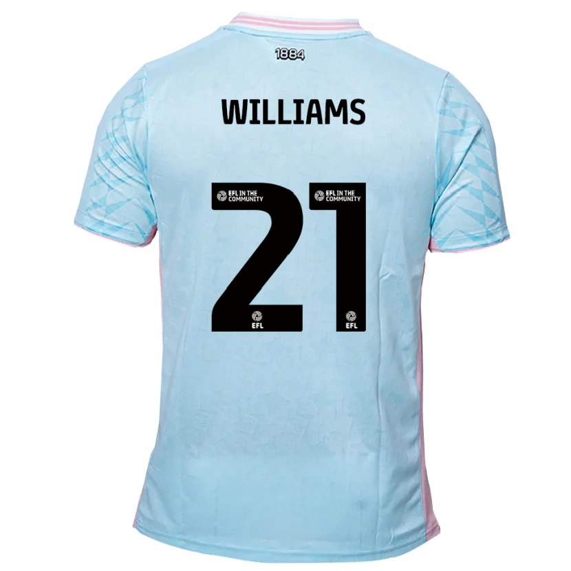 Danxen Damen Josh Williams #21 Himmelblau Pink Auswärtstrikot Trikot 2025/26 T-Shirt Österreich