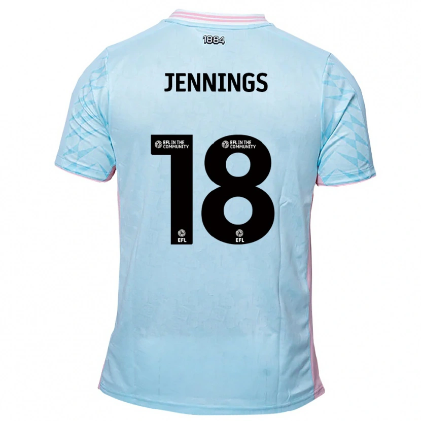 Danxen Damen Connor Jennings #18 Himmelblau Pink Auswärtstrikot Trikot 2025/26 T-Shirt Österreich