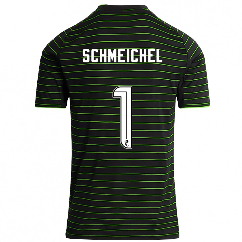 Danxen Damen Kasper Schmeichel #1 Schwarz Grün Auswärtstrikot Trikot 2025/26 T-Shirt Österreich
