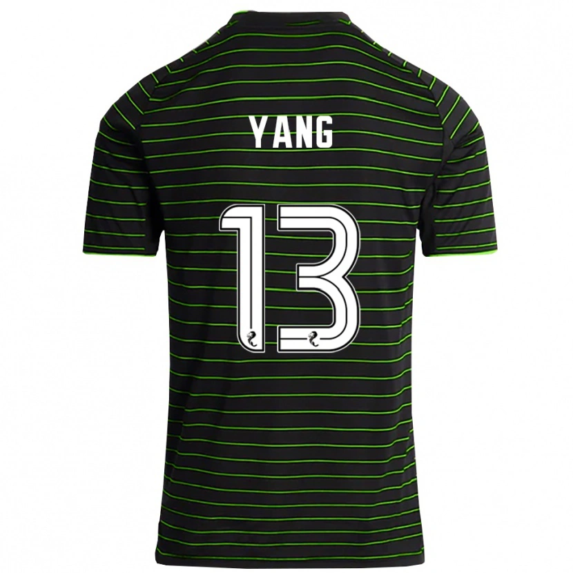 Danxen Damen Hyun-Jun Yang #13 Schwarz Grün Auswärtstrikot Trikot 2025/26 T-Shirt Österreich