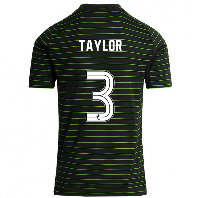 Danxen Damen Greg Taylor #3 Schwarz Grün Auswärtstrikot Trikot 2025/26 T-Shirt Österreich