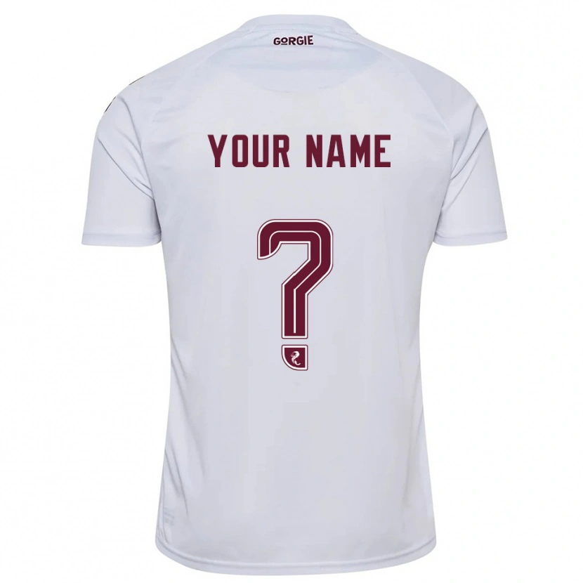 Danxen Damen Ihren Namen #0 Weiß Burgunderrot Auswärtstrikot Trikot 2025/26 T-Shirt Österreich
