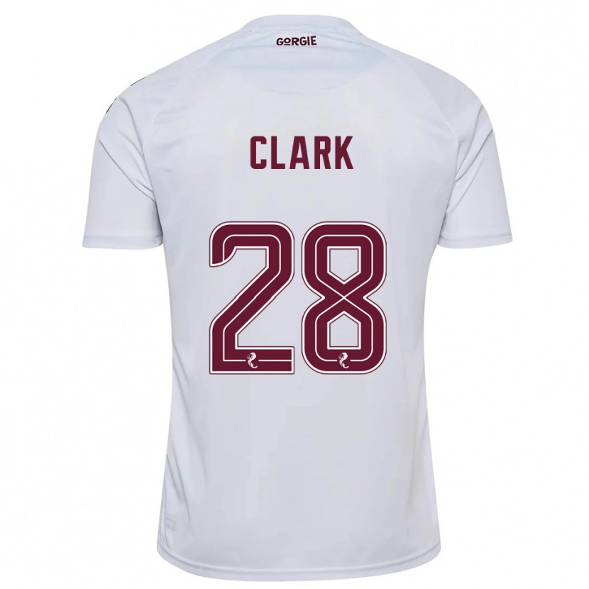 Danxen Damen Zander Clark #28 Weiß Burgunderrot Auswärtstrikot Trikot 2025/26 T-Shirt Österreich