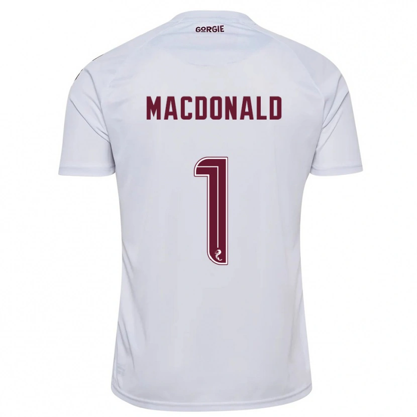 Danxen Damen Jamie Macdonald #1 Weiß Burgunderrot Auswärtstrikot Trikot 2025/26 T-Shirt Österreich