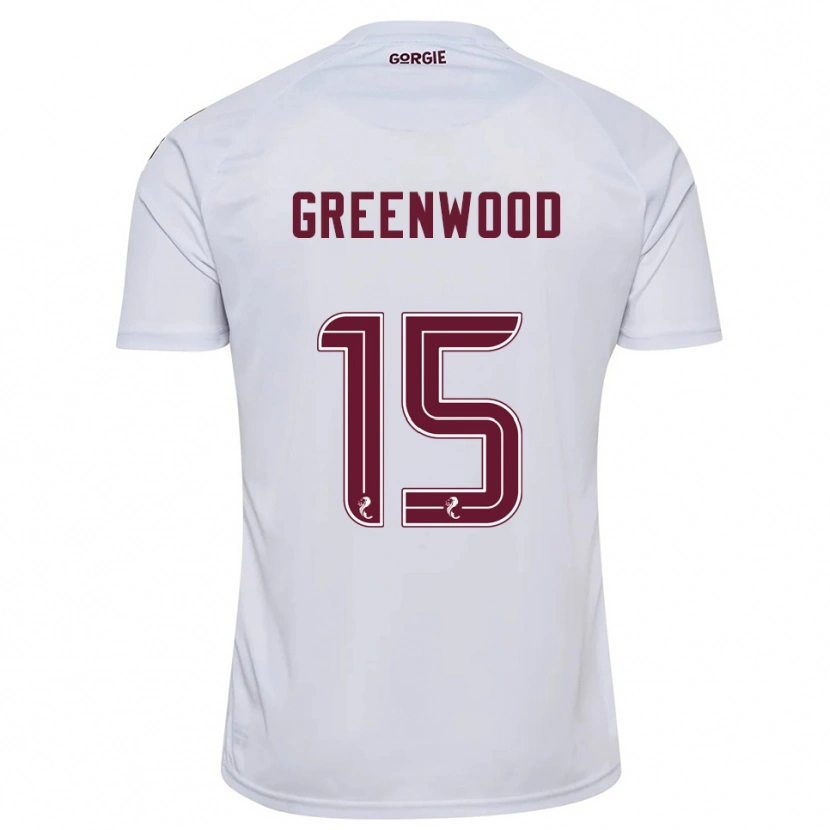 Danxen Damen Brodie Greenwood #15 Weiß Burgunderrot Auswärtstrikot Trikot 2025/26 T-Shirt Österreich