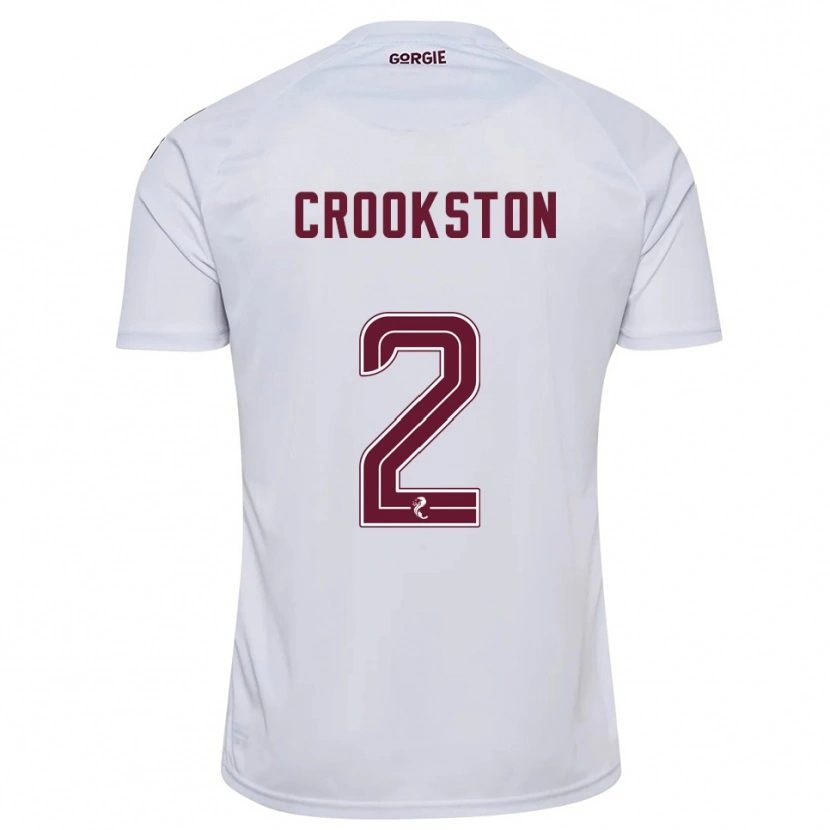 Danxen Damen Gregor Crookston #2 Weiß Burgunderrot Auswärtstrikot Trikot 2025/26 T-Shirt Österreich