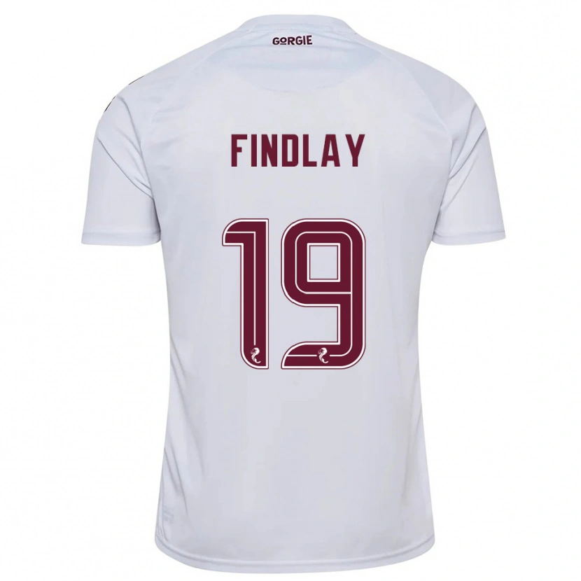 Danxen Damen Stuart Findlay #19 Weiß Burgunderrot Auswärtstrikot Trikot 2025/26 T-Shirt Österreich