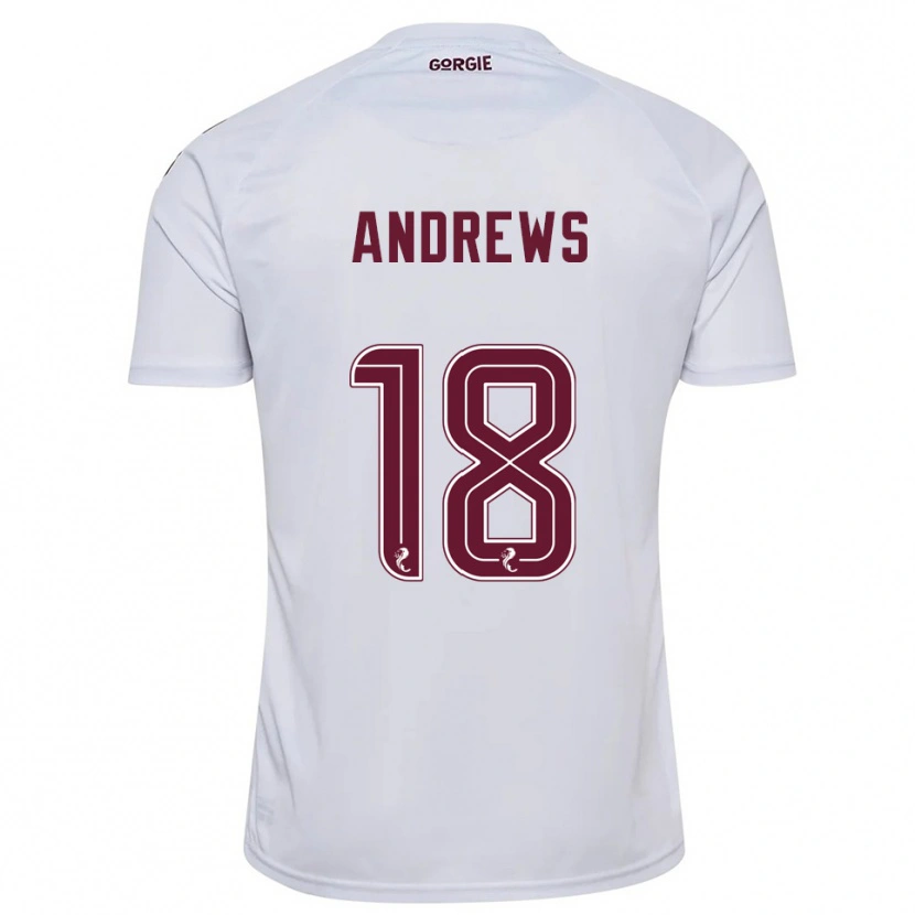Danxen Damen Joely Andrews #18 Weiß Burgunderrot Auswärtstrikot Trikot 2025/26 T-Shirt Österreich