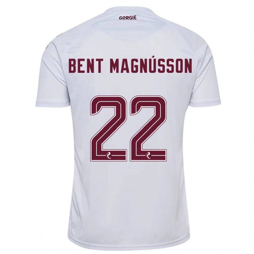 Danxen Damen Tómas Bent Magnússon #22 Weiß Burgunderrot Auswärtstrikot Trikot 2025/26 T-Shirt Österreich