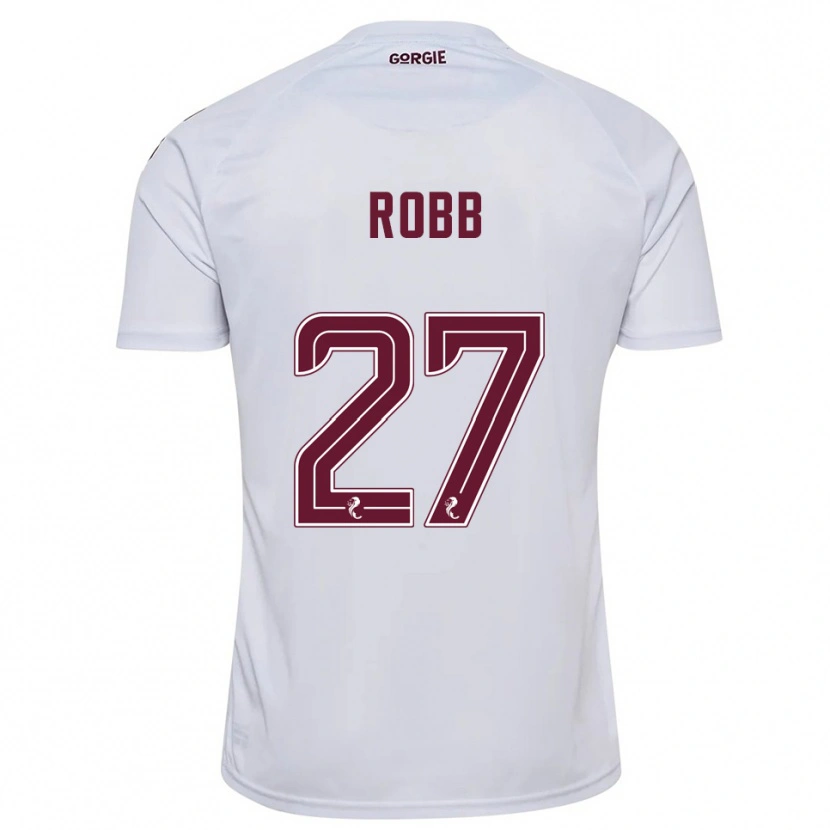 Danxen Damen Callen Robb #27 Weiß Burgunderrot Auswärtstrikot Trikot 2025/26 T-Shirt Österreich